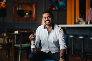 G Patel Co-Founder of Social House Vodka at The Haymaker craft cocktail bar in Downtown Raleigh